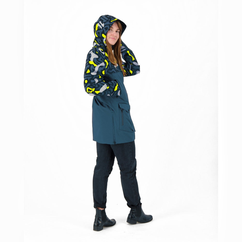 Parka vélo réversible imperméable Urban Circus Ravel Bleu/Jaune photo 3