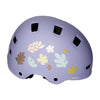 Planche de stickers réfléchissants Stick me Baby : Organique, posés sur un casque vélo
