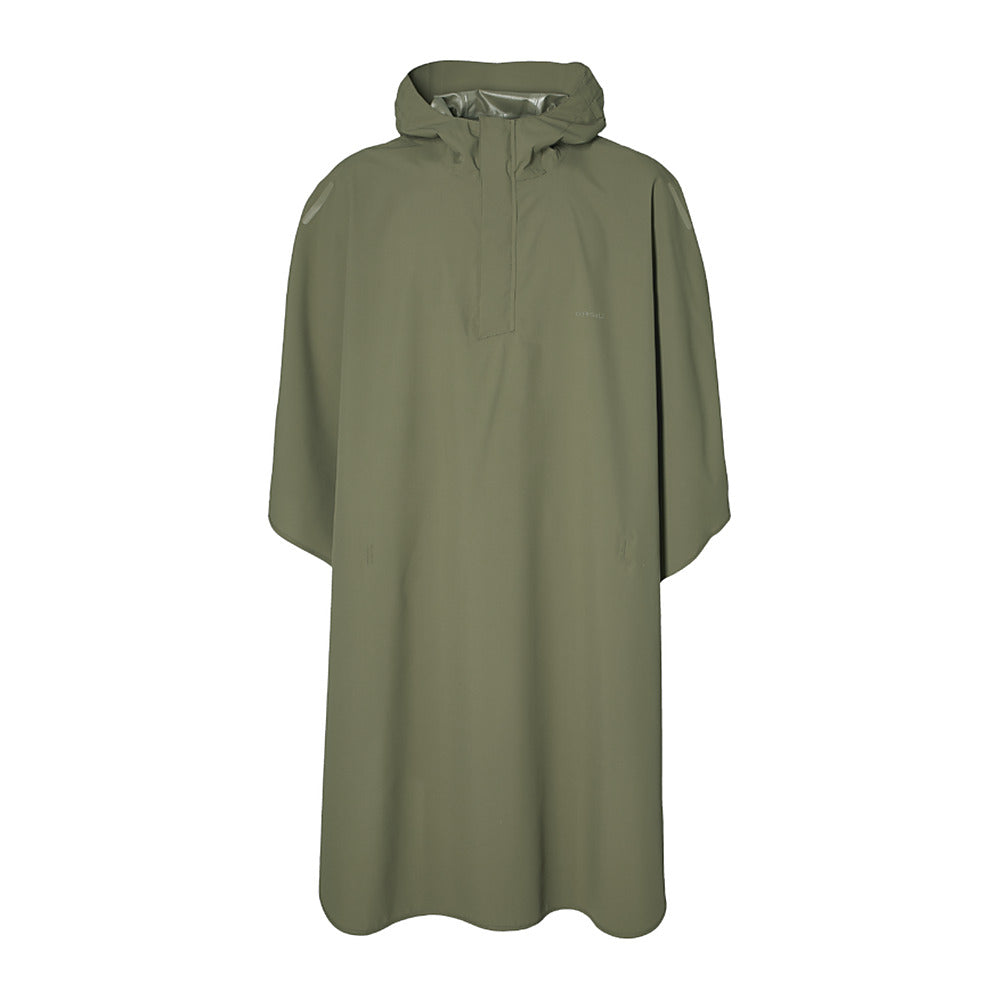 Poncho de pluie vélo Basil Hoga coloris Vert Olive – vue de face