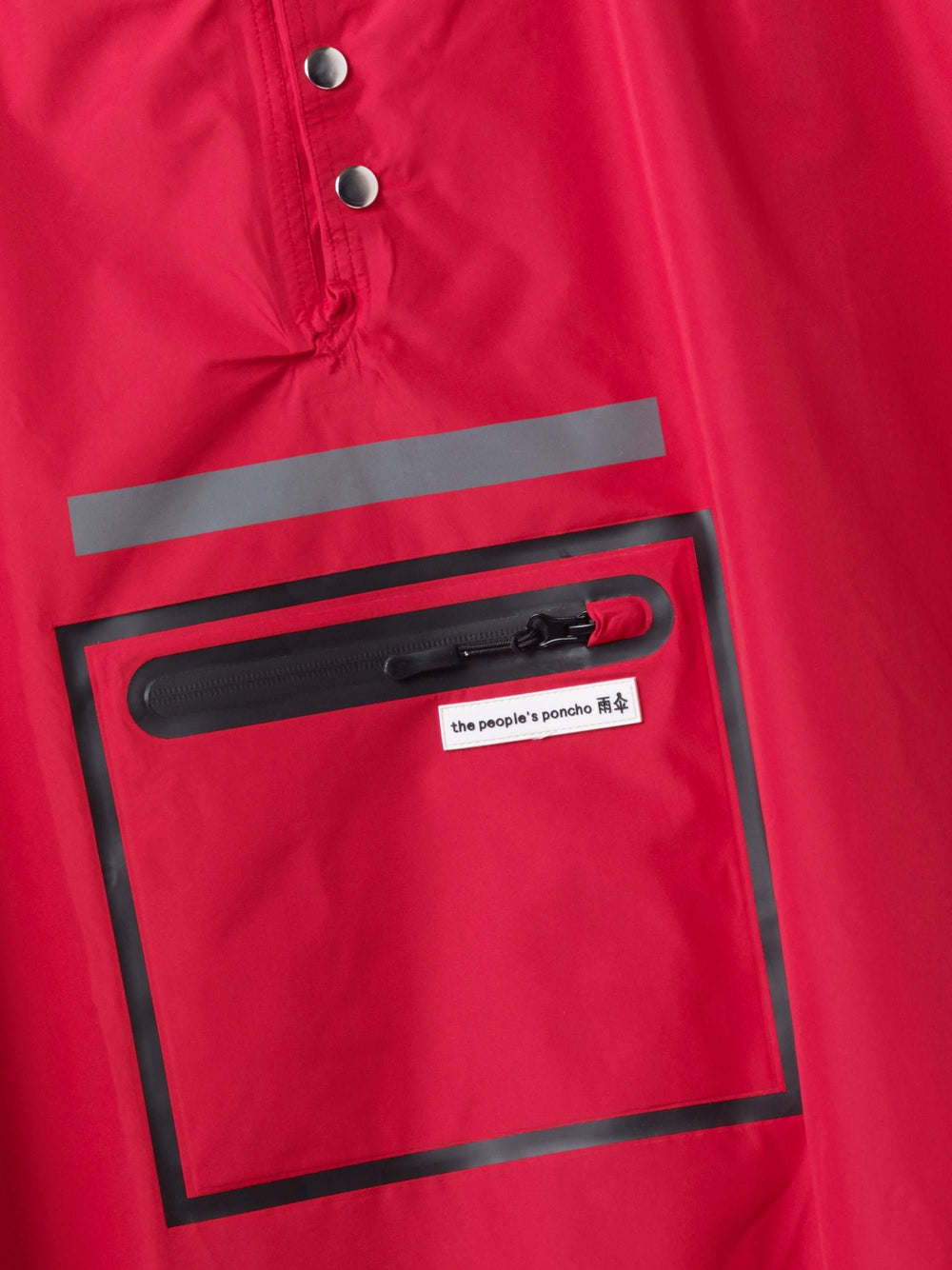 Poncho pour vélo The People's Poncho rouge poche