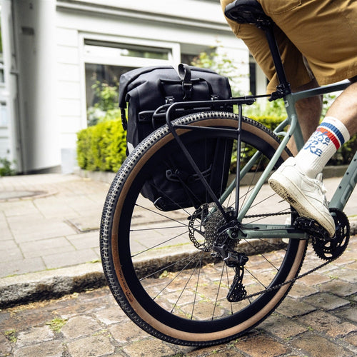 Porte-bagages Ortlieb Quick-Rack sur un vélo