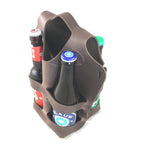 Le Petit Pack La Bouclée coloris Chocolat, porte-canettes vélo en cuir