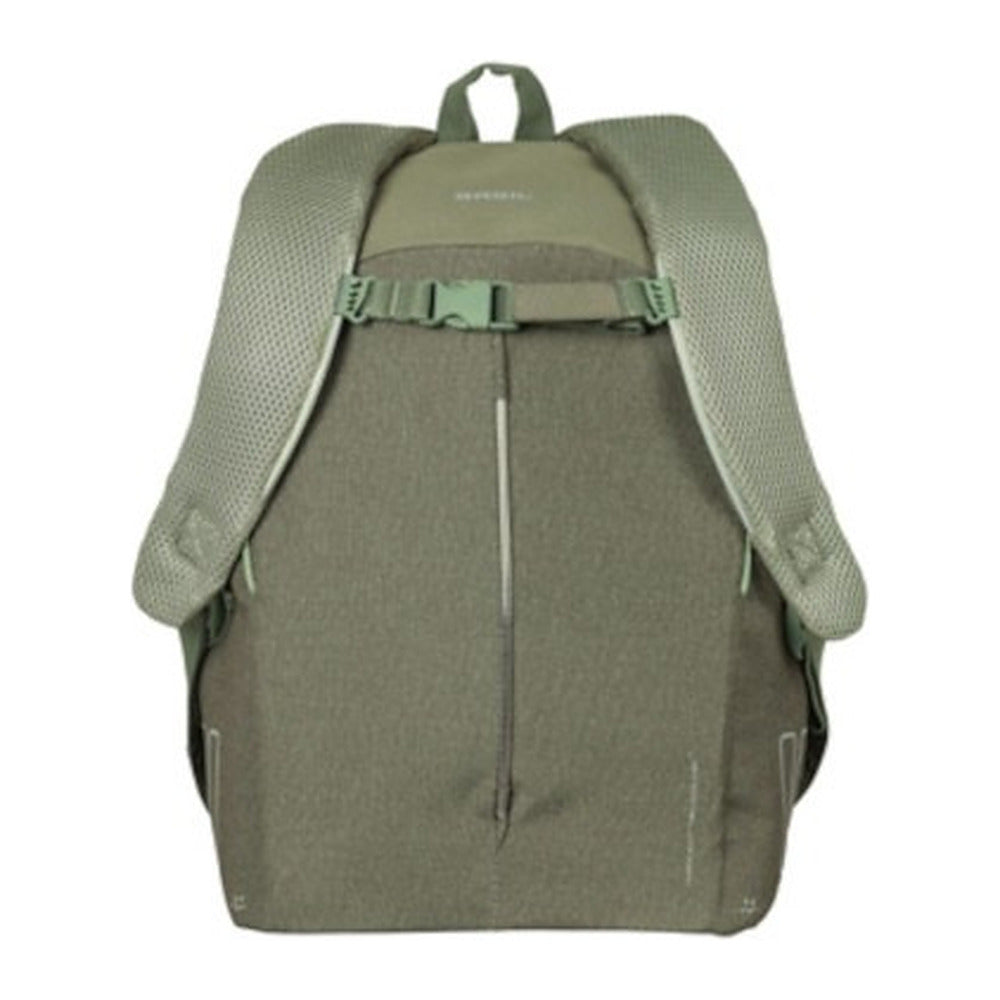 Sac à dos vélo Basil B-Safe Nordlicht 13 L coloris Vert – dos et bretelles rembourres