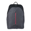 Sac à dos vélo Basil B-Safe Nordlicht 18 L coloris Noir Graphite – vue de face, bande LED
