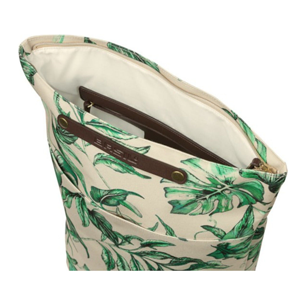 Sac à dos vélo Basil Ever-Green 19 L coloris Sable – compartiment principal ouvert