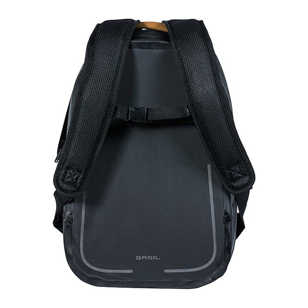 Sac à dos vélo Basil Urban Dry Hook-On 18 L coloris Noir mat – dos et bretelles rembourres