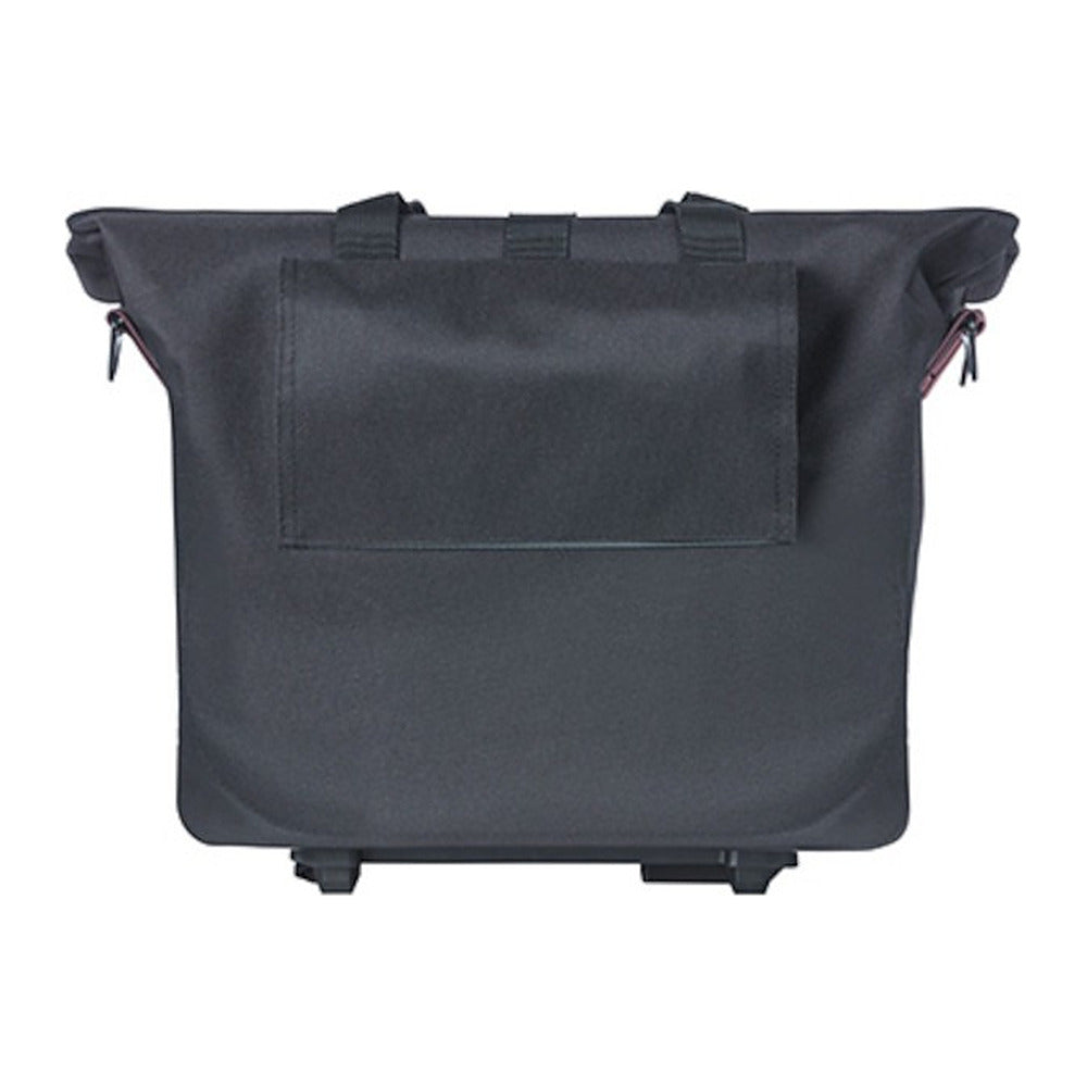 Sac à main vélo Basil City MIK 11 L coloris Noir – plaques MIK et KlickFix a l arriere