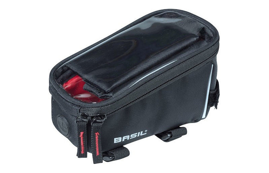 Sacoche de cadre vélo Basil Sport Design – 1 L – la sacoche noire vue de profil