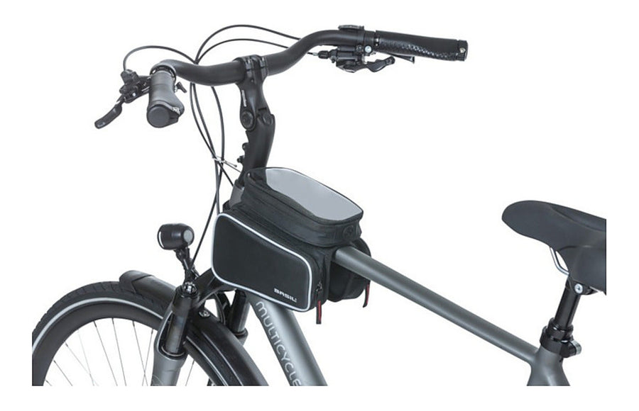 Sacoche de cadre vélo Basil Sport Design – M double 1,5 L – les deux compartiments de part et d'autre du cadre