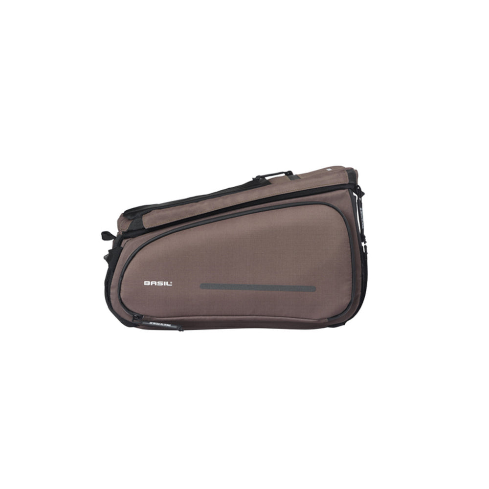 Sacoche de porte-bagages vélo Basil Move – la sacoche brune sur fond blanc