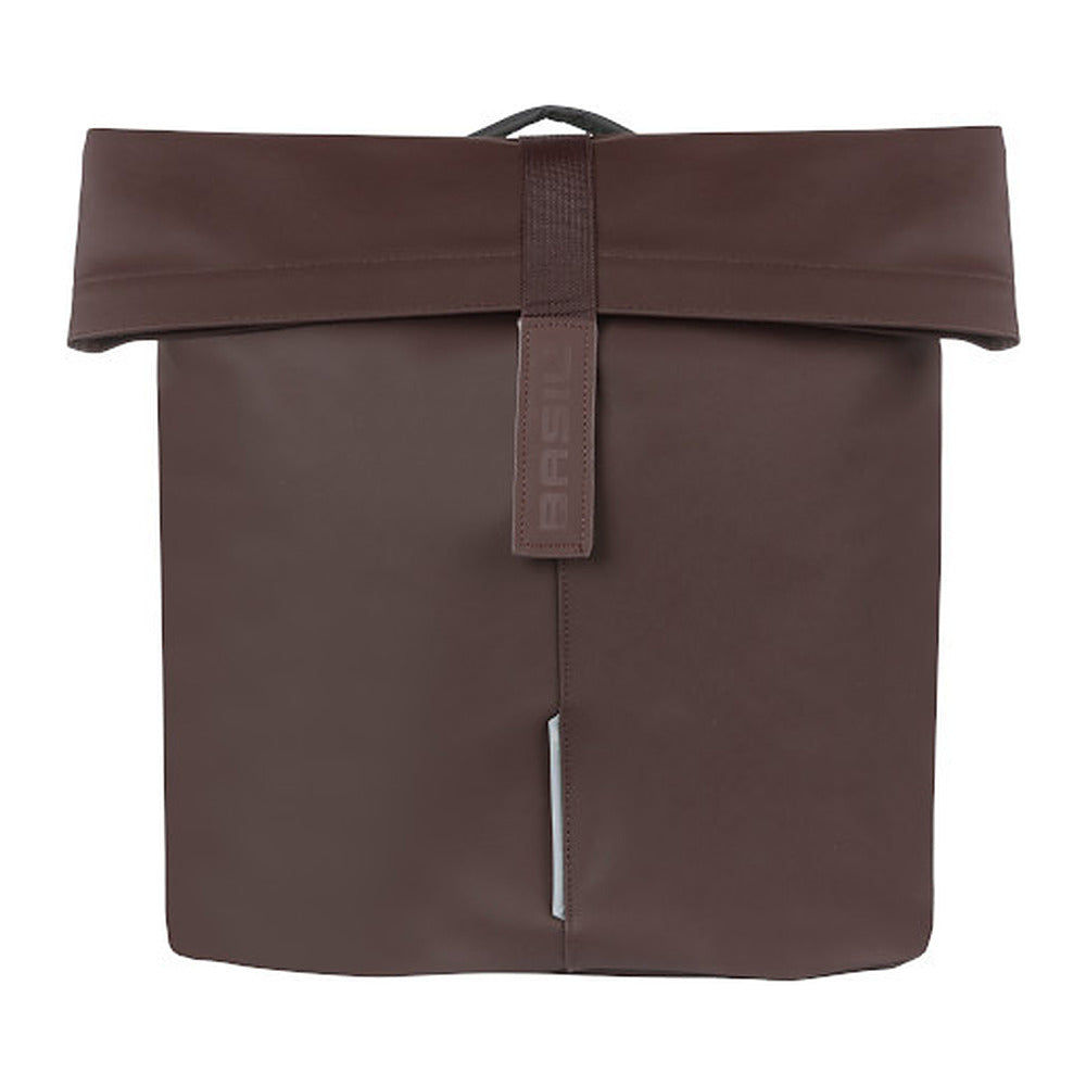 Sacoche double vélo Basil City MIK 32 L coloris Roasted Brown – une sacoche vue de face