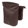 Sacoche double vélo Basil City MIK 32 L coloris Roasted Brown – vue de profil, rabat ouvert
