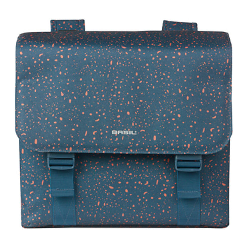 Sacoche double vélo Basil Flair Universal Bridge 35 L coloris Navy – une sacoche vue de face