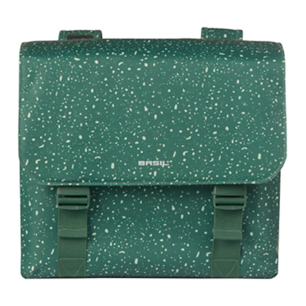 Sacoche double vélo Basil Flair Universal Bridge 35 L coloris Vert – une sacoche vue de face