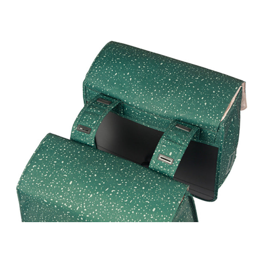 Sacoche double vélo Basil Flair Universal Bridge 35 L coloris Vert – pont textile Universal Bridge