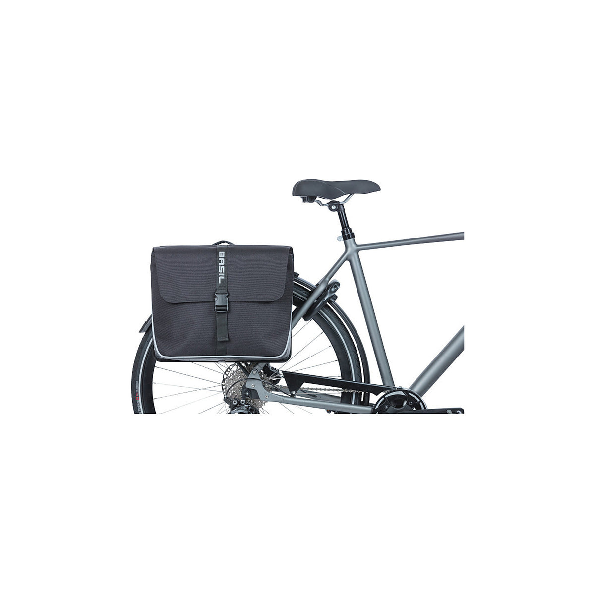 Sacoche double Basil Forte MIK montee sur un velo