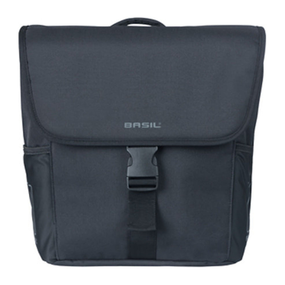 Sacoche double vélo Basil Go MIK 32 L coloris Noir – une sacoche vue de face