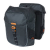 Sacoche double vélo Basil Miles Tarpaulin 34 L coloris Noir / Orange – la paire montee