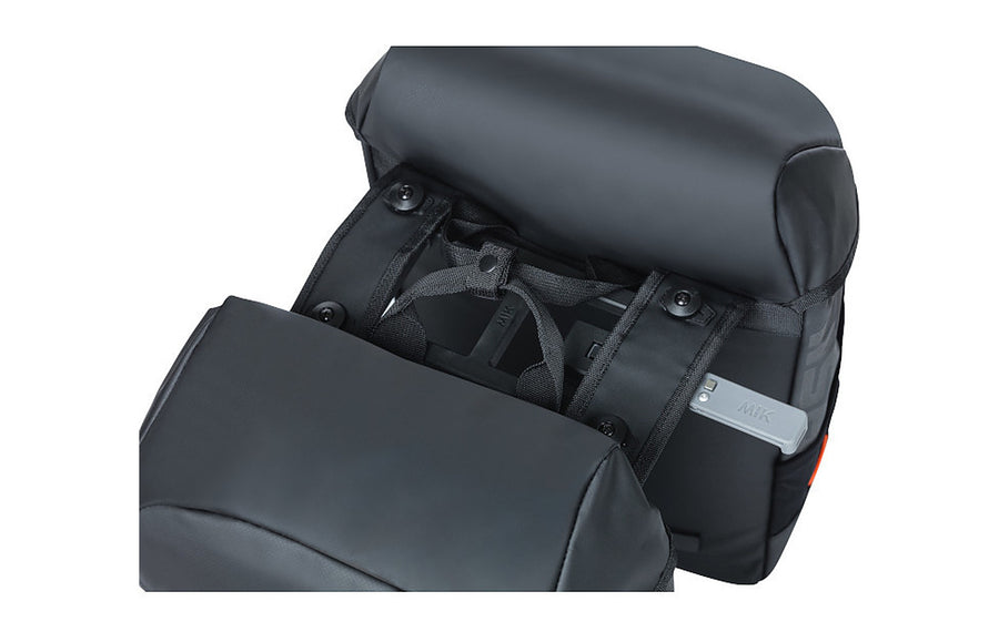 Sacoche double Basil Miles Tarpaulin MIK vue de profil