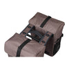 Sacoche double vélo Basil Move MIK 30 L coloris Brun – montage sur le porte-bagages