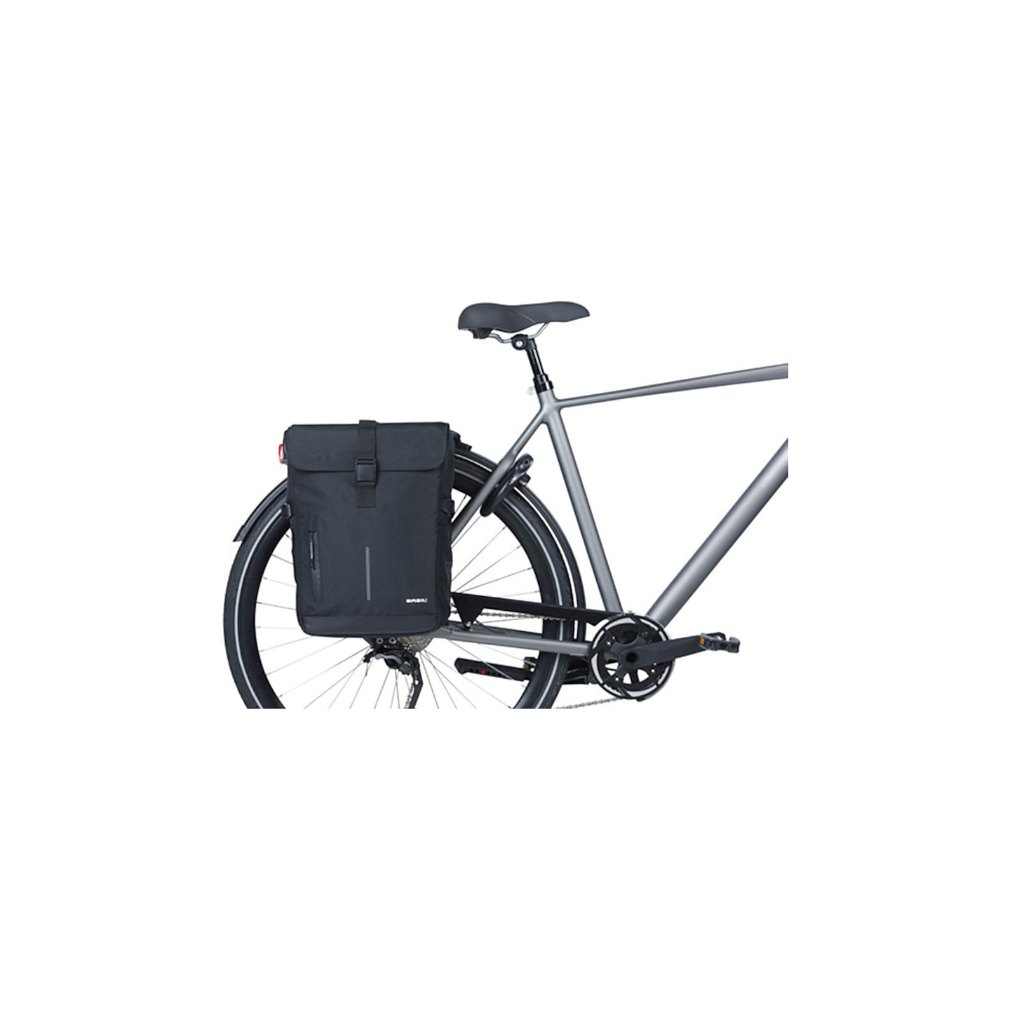 Sacoche double Basil Move montee sur un velo