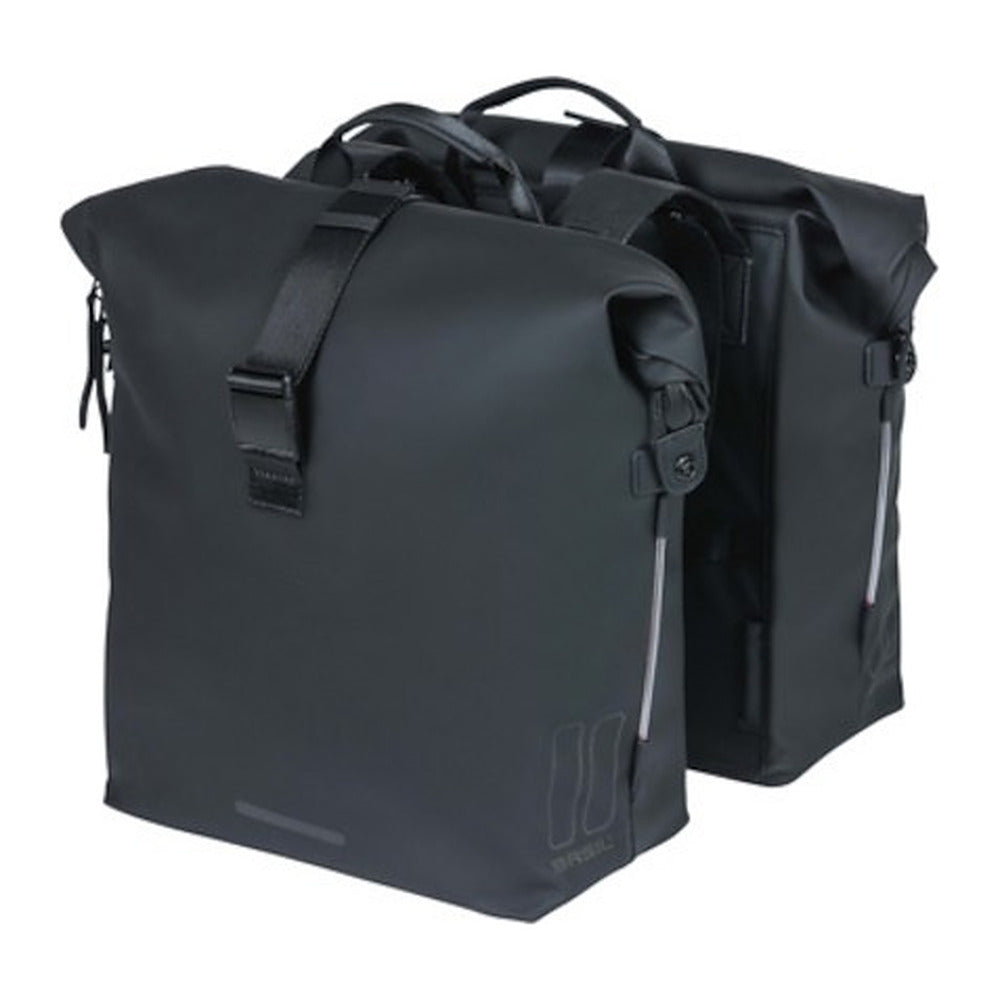 Sacoche double vélo Basil SoHo Nordlicht 41 L coloris Noir nuit