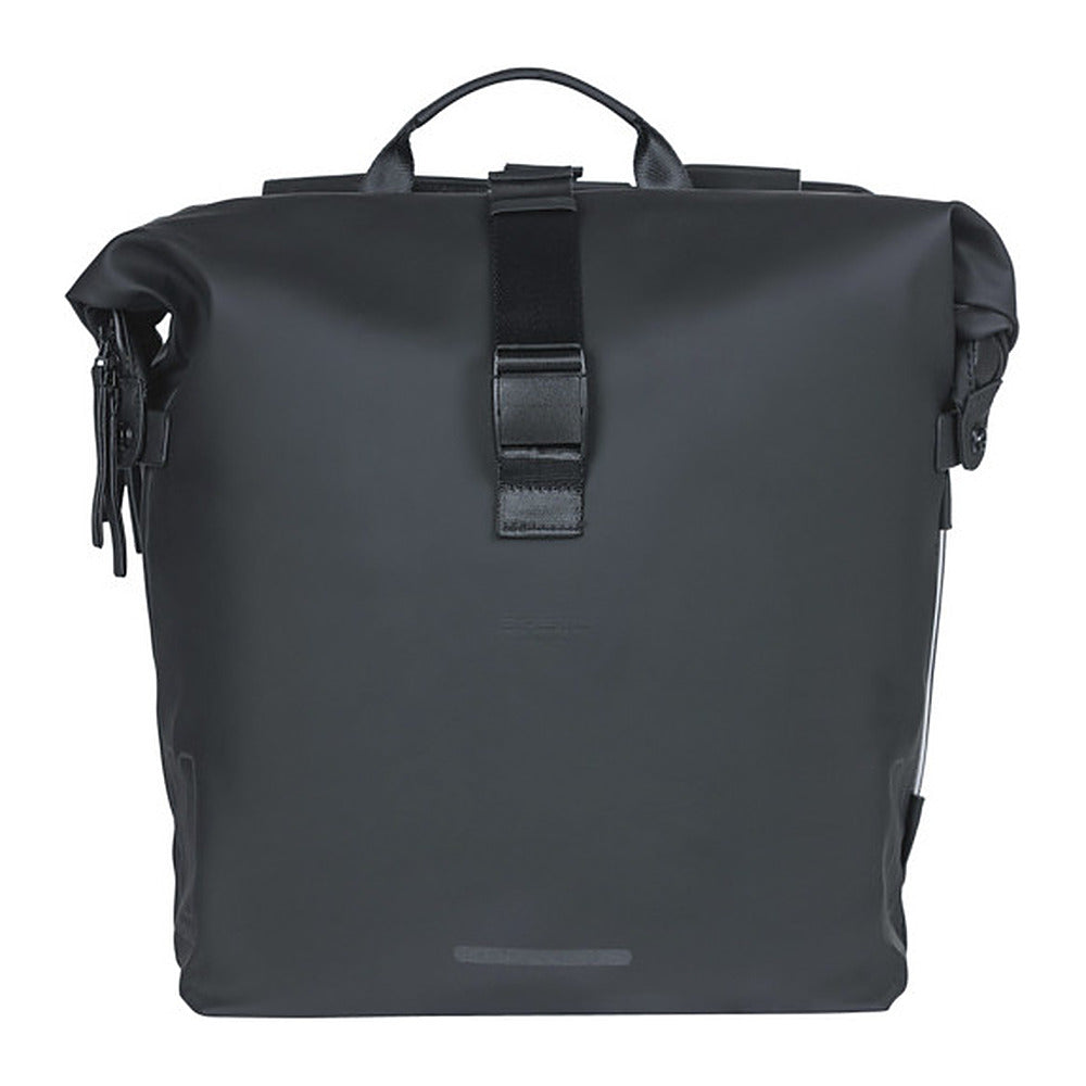 Sacoche double vélo Basil SoHo Nordlicht MIK 41 L coloris Noir nuit – vue de face