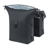 Sacoche double vélo Basil SoHo Nordlicht MIK 41 L coloris Noir nuit – fermeture roll-top ouverte