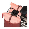 Sacoche double vélo Basil Vive MIK 35 L coloris Bordeaux / Rosé – montée sur le porte-bagages
