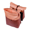 Sacoche double vélo Basil Vive Universal Bridge 35 L coloris Bordeaux / Rosé – interieur de la sacoche
