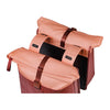 Sacoche double vélo Basil Vive Universal Bridge 35 L coloris Bordeaux / Rosé – pont textile Universal Bridge
