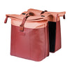 Sacoche double vélo Basil Vive Universal Bridge 35 L coloris Bordeaux / Rosé – la paire montee