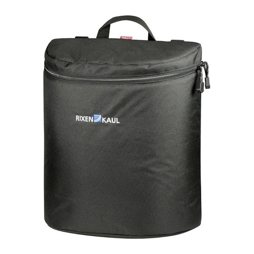 Sacoche latérale vélo KlickFix CITA et Citybag – Citybag 15 L, rail GTA – la sacoche Citybag fermee, de trois quarts