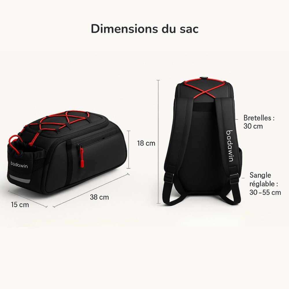 Sacoche de vélo arrière Badawin – Néo