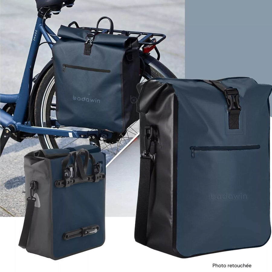 Sac à dos Sacoche vélo porte-bagage Badawin Aaron Bleu