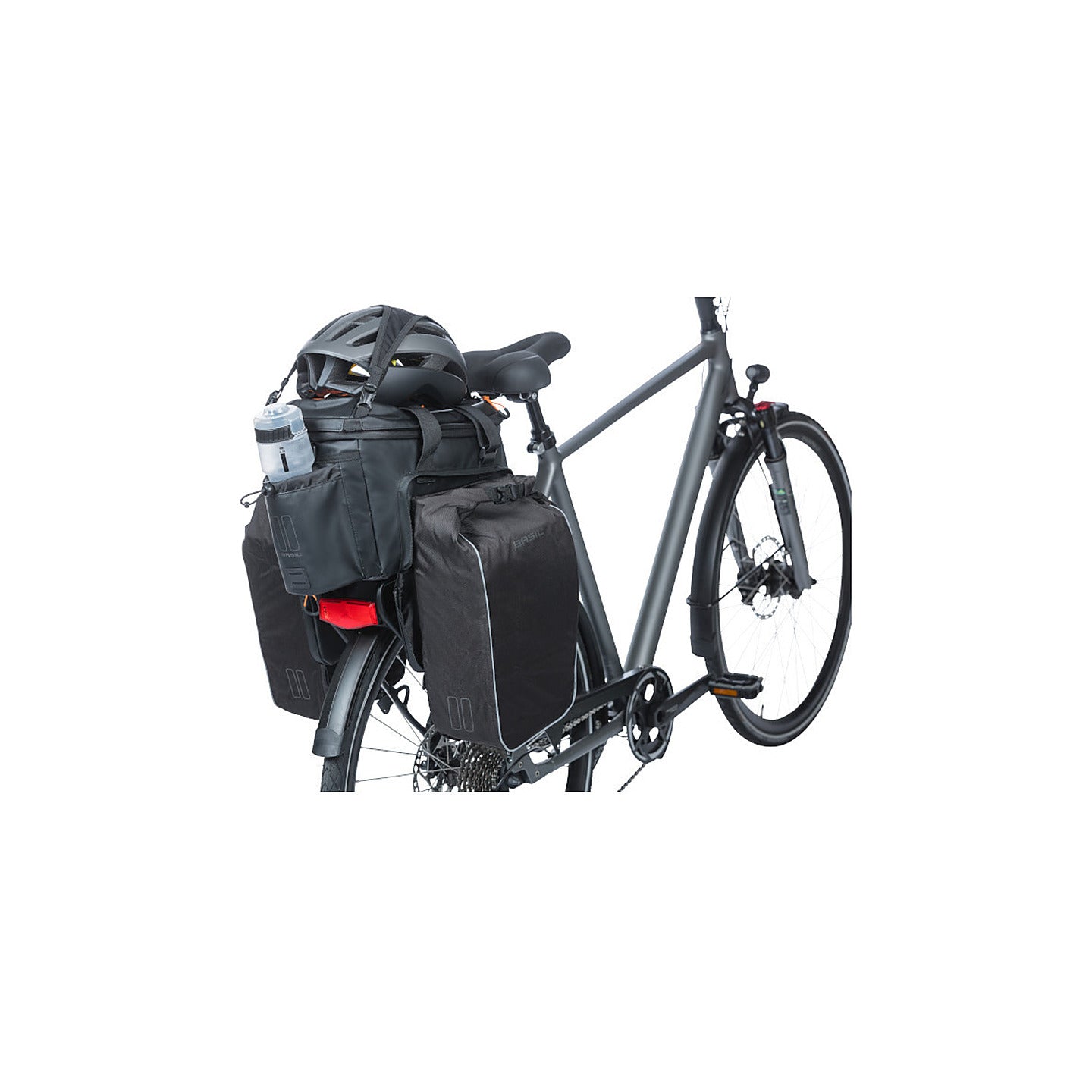 Sacoche Basil Miles Tarpaulin XL Pro MIK montee sur un velo