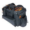 Sacoche porte-bagages Basil Miles Tarpaulin XL Pro MIK 9-36 L coloris Noir / Orange – poches laterales depliees
