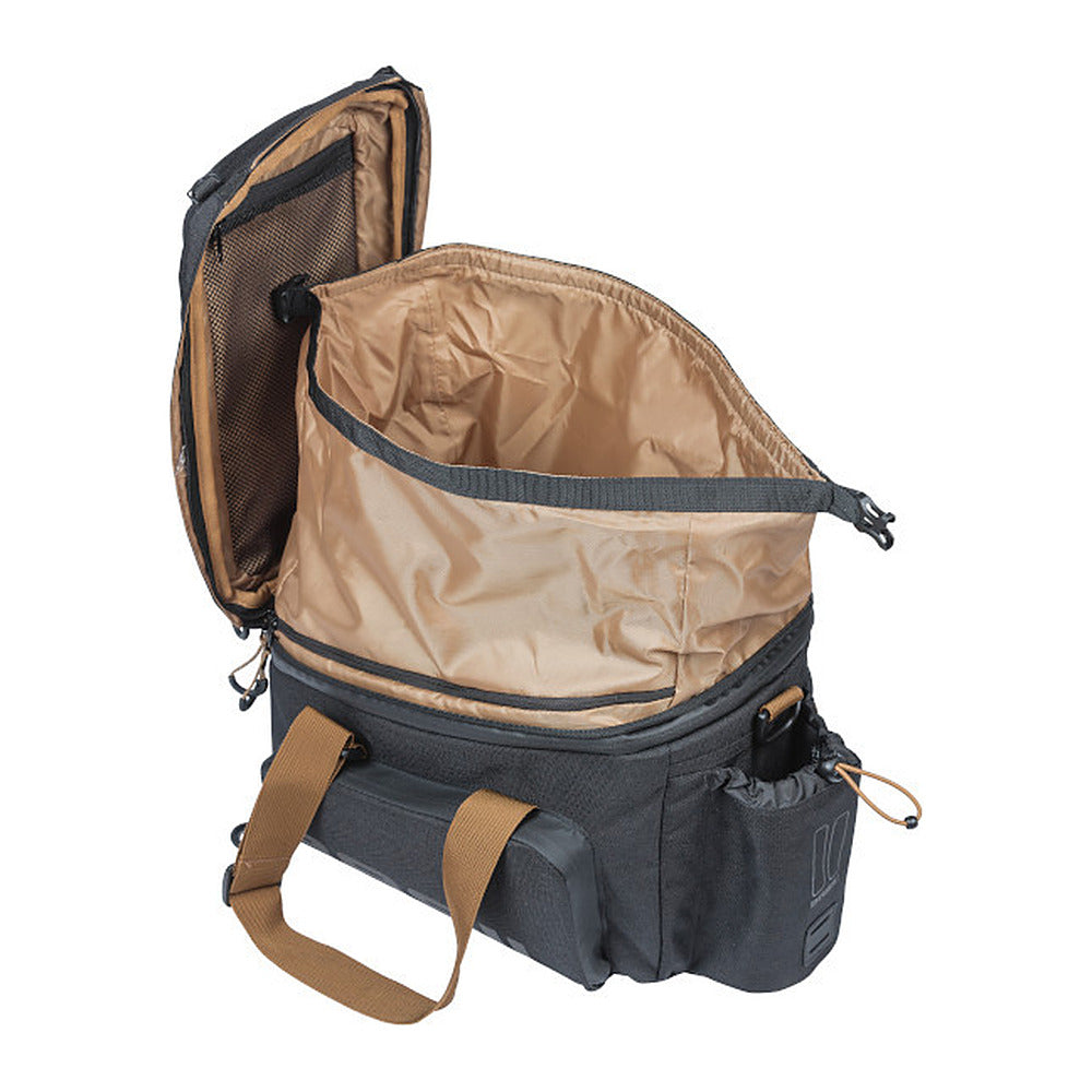Sacoche porte-bagages Basil Miles Trunkbag XL Pro MIK 9-36 L coloris Black Slate – interieur du compartiment principal