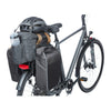 Sacoche porte-bagages Basil Miles Trunkbag XL Pro MIK 9-36 L coloris Black Slate – montee sur un velo, poches depliees