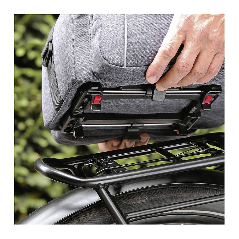 Sacoche de porte-bagages KlickFix Rackpack 1 et 1 Plus – Rackpack 1, 10 L, UniKlip 2 universelle – les leviers UniKlip 2 serres sur le porte-bagages