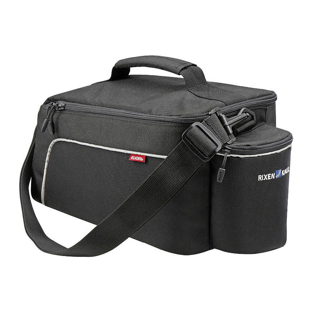 Sacoche de porte-bagages KlickFix Rackpack Light 8 L – UniKlip 2, universelle, noire – la sacoche Rackpack Light noire et sa bandouliere