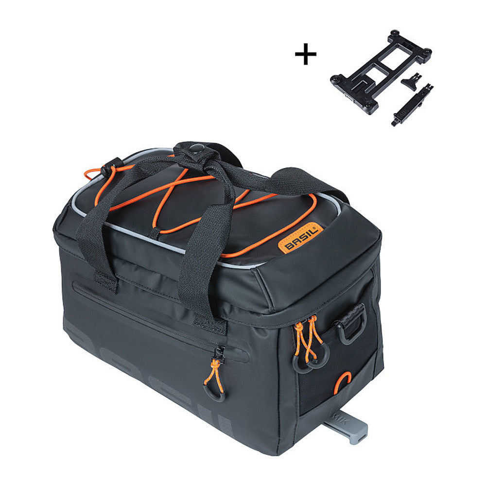 Sacoche porte-bagages vélo Basil Miles MIK 7 L coloris Black Lime – compartiments interieurs