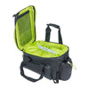 Sacoche porte-bagages vélo Basil Miles XL Pro MIK 9-36 L coloris Black Lime – interieur vert lime