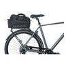 Sacoche porte-bagages vélo Basil Miles XL Pro MIK 9-36 L coloris Black Lime – montee sur un porte-bagages