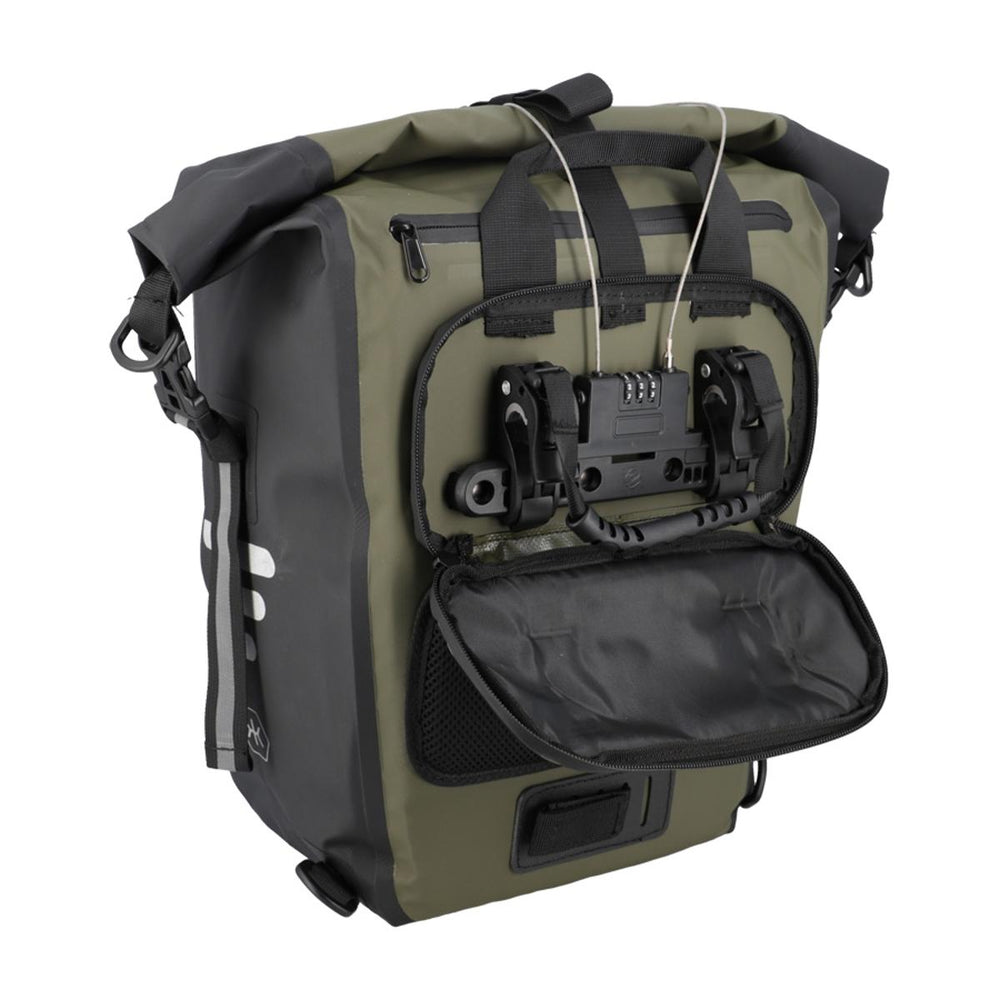 Sacoche de porte-bagage convertible sac à dos KHEAX Ventoux II 30 L - Kaki