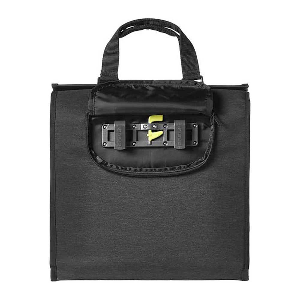 Sacoche shopper vélo Basil Mira 17 L – la sacoche noir chiné vue de profil