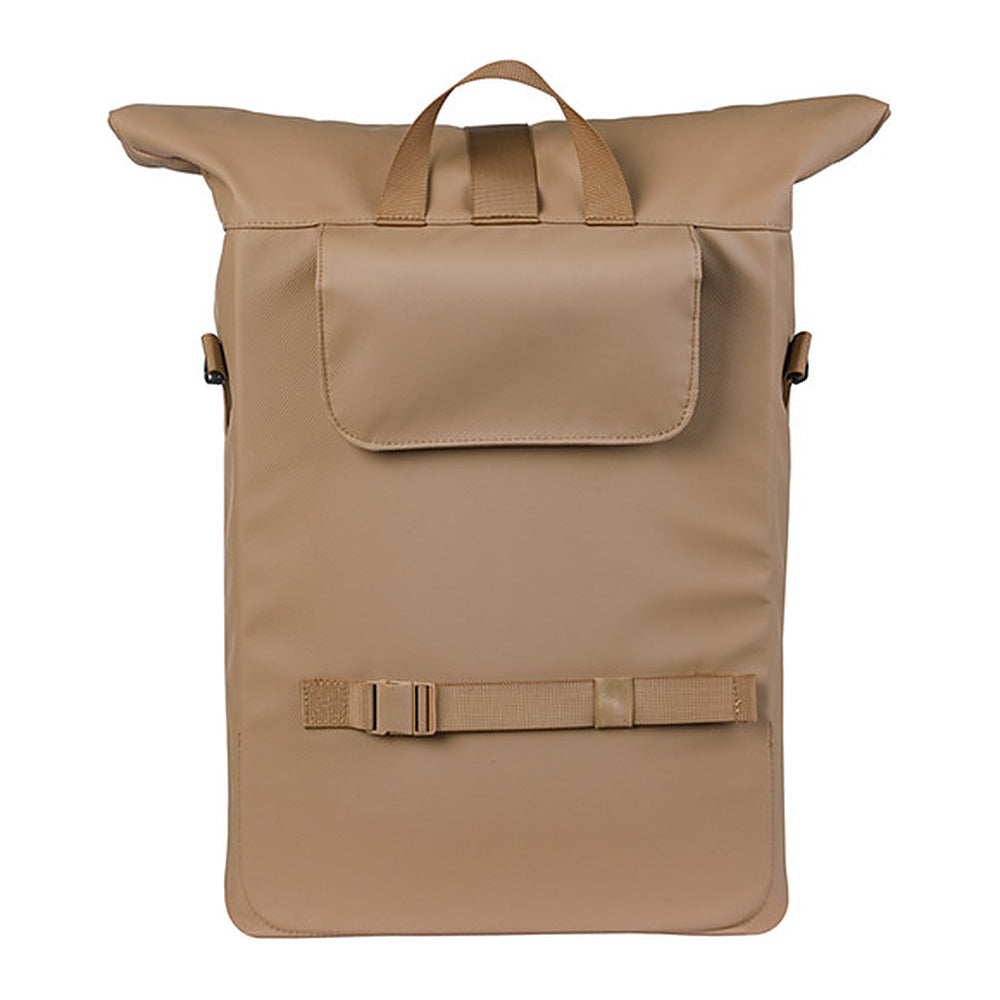 Sacoche vélo Basil Brooklyn MIK Hooks 17 L coloris Sable – vue de dos
