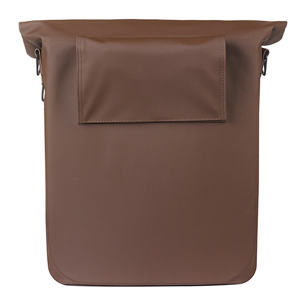 Sacoche vélo Basil City Shopper MIK Hooks 16 L coloris Roasted Brown – vue de face