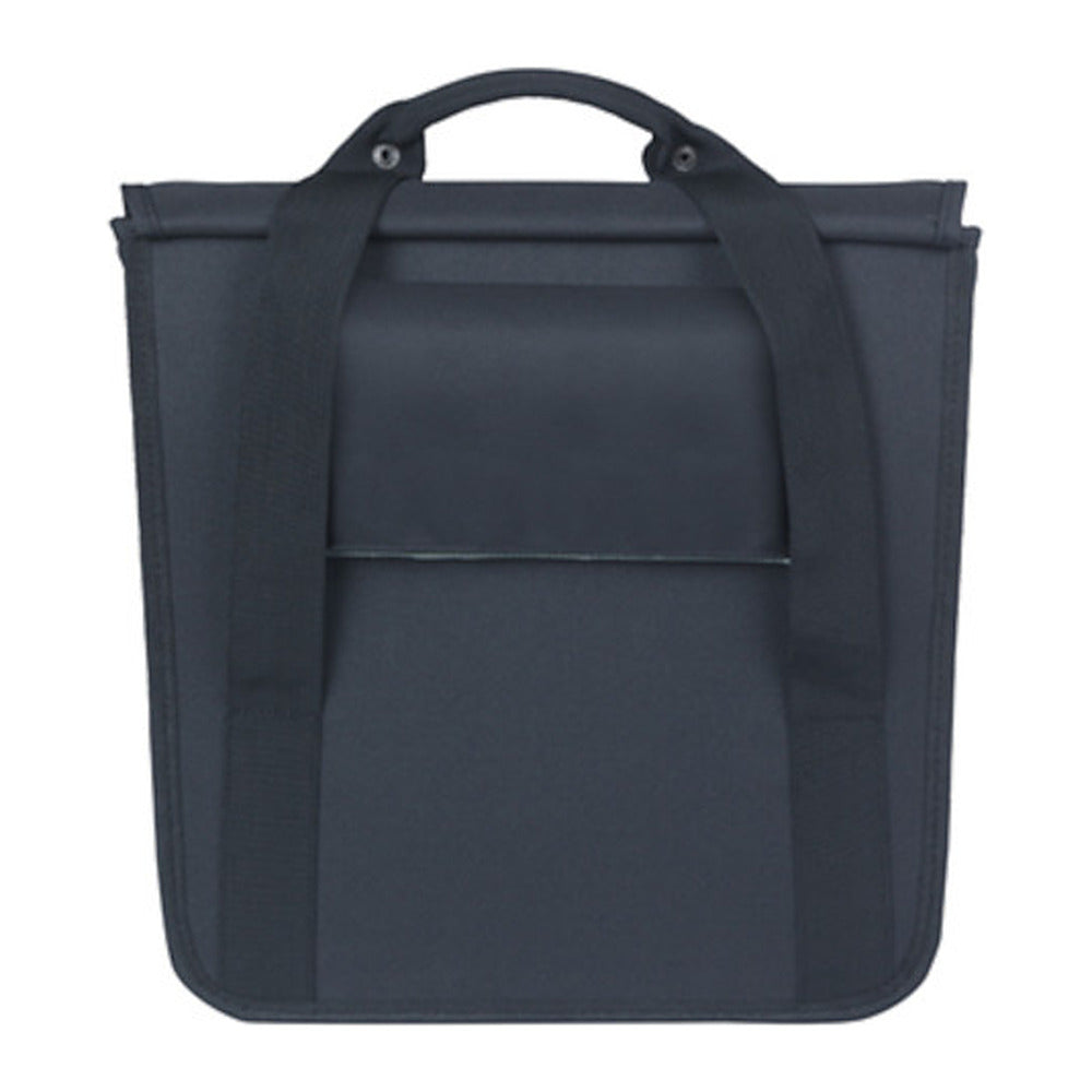 Sacoche vélo Basil Go 16 L coloris Noir – dos et crochets Hook-On