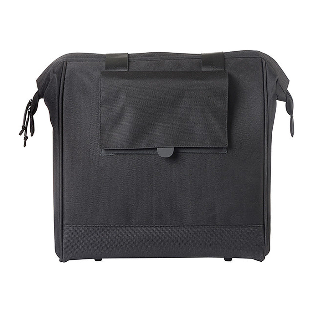 Sacoche vélo Basil Grand Shopper MIK Hooks 23 L coloris Noir – dos et crochets MIK Hooks